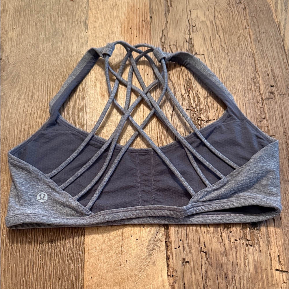 lululemon athletica Charcoal Strappy Sports Bra